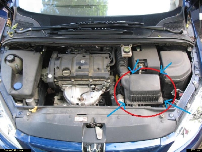 ClipXaab  Peugeot 307 hdi remplacement du filtre à air