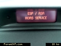 Esp asr hors service 307 sw